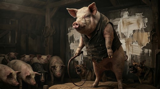 This video shows how a revolution turned into control and death - Animal Farm