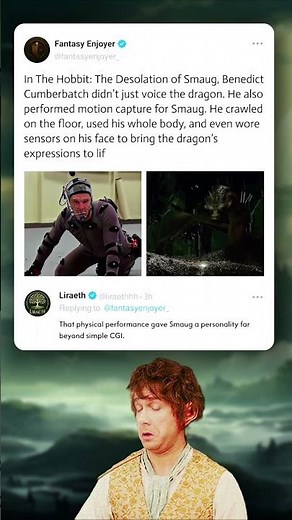 Benedict Cumberbatch Became Smaug #TheHobbit #Smaug #BehindTheScenes #MovieFacts