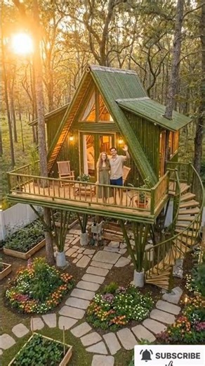 Luxury Treehouse Build Timelapse | Forest Tree House Construction Transformation #shorts #tiktok