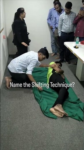 Blanket Drag Technique for Emergency Shifting | First Aid Training Demo. #shotrs #firstaidatwork