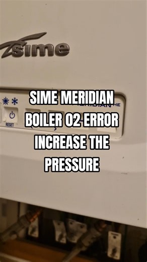 I had fixed it earlier and then remembered to do a video Sime Meridian boiler 02 error low pressure.
