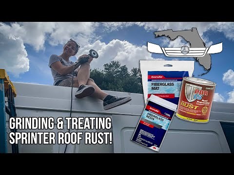 Repairing Roof Rust Holes in a T1N Sprinter!