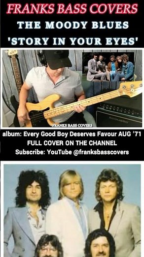 THE STORY IN YOUR EYES - THE MOODY BLUES | FRANKS BASS COVERS #shorts2025