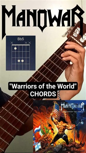 MANOWAR - Warriors of the World | CHORDS #powermetal #manowar #guitarcover #metalcover #metalfans