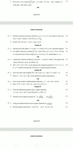engineering maths S2 2019 scheme all branch civil mech ece