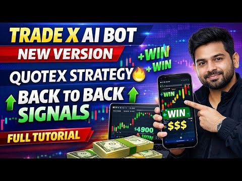 Trade X Binary AI Bot New Version 🤖 | Quotex Trading Strategy | Back to Back Signals Tutorial