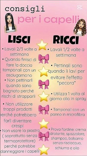 consigli per capelli lisci e ricci🎀💇‍♀️🫶🏻