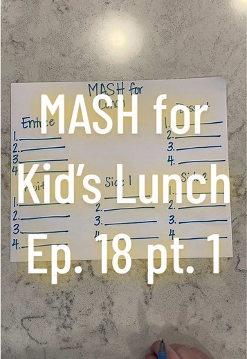 Fun MASH Game for Kids' Lunch Ideas