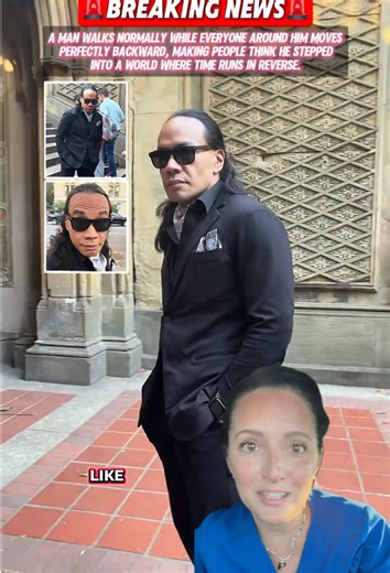 A man walks normally while everyone around him moves perfectly backward, making people think he stepped into a world where time runs in reverse.#scary #scarytiktoks #horror #creepytok #viral