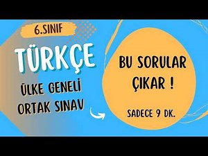 6th Grade Nationwide Common Exam 2nd Term 1st Written Exam #meb #2026 #turkish #writtenexamquesti...