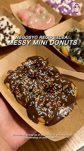 Negosyo Recipe Idea 💡 Messy Mini Donuts 🍩 ✔️ nauuso ✔️ madaling gawin ✔️ simple ingredients Mini donut maker https://s.shopee.ph/2LORWnzkME Ingredients: 200g pancake mix 3/4 cup water 2 tbsp canola oil 1 large egg 1 cup evaporated milk 1 tbsp cornstarch 100g chocolate, chopped | Hungry Mommy