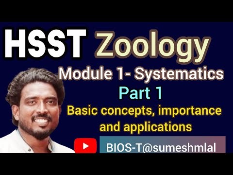 HSST ZOOLOGY Module I Systematics Part 1 Basic concepts, importance, Application