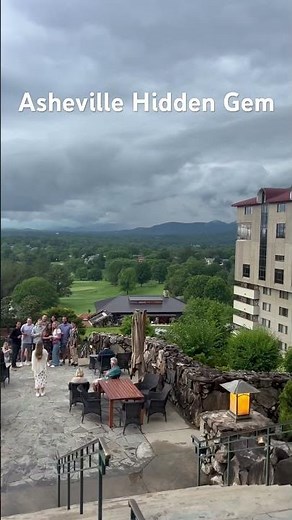 The Omni Grove Park Inn is the hidden Gem of Asheville NC. Behind is a restaurant and amazing view!