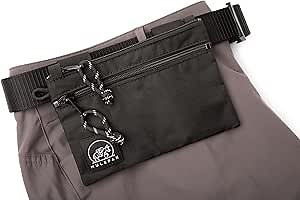 Original Pouch in Night Black, 5"x7.25" Loseproof and Pickpocket Proof Safety Wallets, Outdoor Sports Belt Bags and Travel Fanny Waist Pack for Men and Women