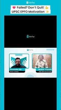 UPSC EPFO Topper on Handling Failure | UPSC EPFO Topper Motivation | UPSC EPFO Topper Strategy