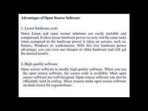 Advantages of Open Source Software