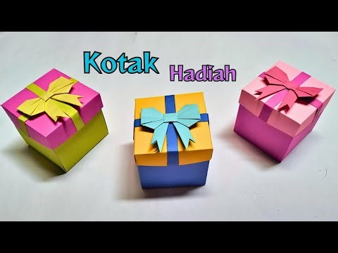 Cara membuat Kotak Hadiah Unik dan Cantik dari Kertas || Paper Gift Box