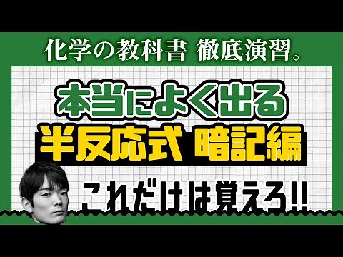 半反応式（暗記編）時短演習❶【高校化学】酸化還元