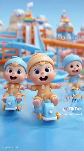 riding train with friends 😁😀 #foryoupage❤️❤️ #3dcartoon #kidscartoons #kidstiktok #water