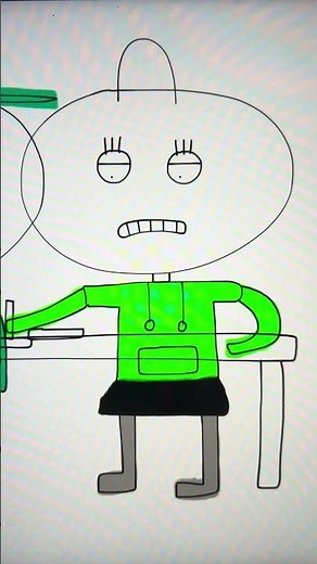 Female Neighbor wearing a bright green hoodie