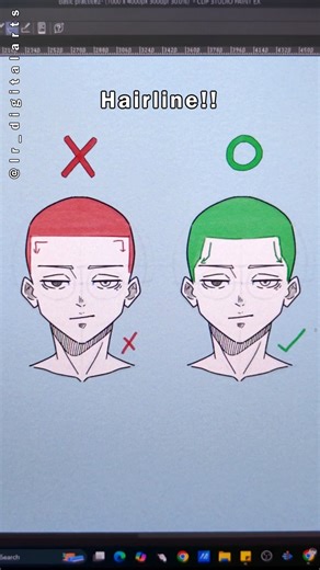 Are You Drawing Anime Hair WRONG? 🤔#digitalart #shorts #drawing #art #digitaldrawing #hair