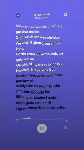 song: Oh (feat. Ludacris)-Ciara, Ludacris