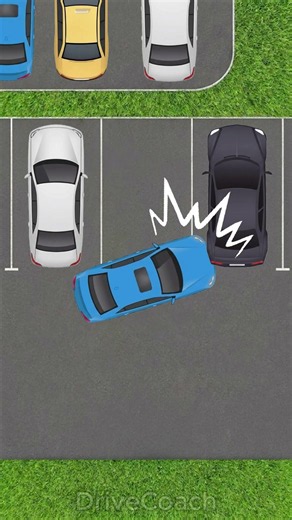 🚗 How to Do Front-In Parking Easily | Simple 3-Step Method for Beginners #driving #dmv #tips #shorts
