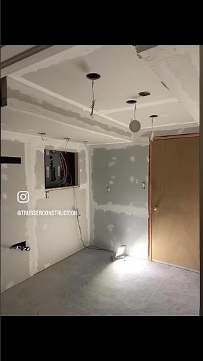 Small basement area converted to kitchen.