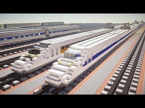 Minecraft 700 Series Shinkansen Train Tutorial 新幹線
