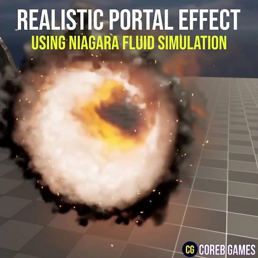 A stunning portal effect using Niagara Fluid Simulation in Unreal Engine!