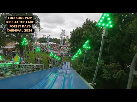 Fun Slide POV Ride At The Lake Forest Days Carnival 2024
