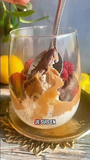 🥄 Overnight pudding chia gourmand Une collation simple, saine et nourrissante ✨ mais sans sucre !