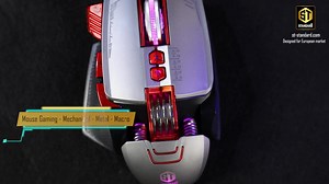 Mouse ST Standard X12000 Mouse Gaming - Mechanical - Metal - Macro DPI R6400 12000V - 8 Buttons - Lighting Wheel RGB light - 3 modes Cable shield and strong copper 1.8M Weights group to increase or decrease the weight of the mouse Works with (USB) plug Best quality class A Designed for European market 1 Year Warranty Replacement Software Driver and data sheet in web site فأرة للالعاب ميكانيكيه معدنية تحتوى على خاصية الماكرو 8 مفاتيح قياسية مضيئة 12000 DPI اضاءة RGB 3 تأثير ضوئى كابل نحاس قوي 1.8