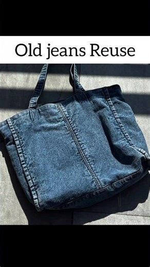 Old Jeans into Tote Bag 👛 #shorts #diybag #totebag #reuse