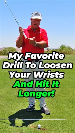 My Favorite Drill To Loosen Your Wrists and Hit It Longer - The great majority of golfers are trying to whack at the ball with their arms. In doing so, they tighten their wrists. The tighter the wrist the slower the club swings. So, here is my favorite drill to loosen your wrists. It's my favorite because you can literally do this anywhere. Just grab and club and start working it back and forth like I show. If so, you will unlock your wrists in no time and hit the ball way longer. Golf tips are