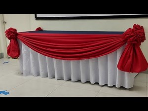 SCALLOP DESIGN WITH ROSE PLEATS DESIGN TABLE SKIRTING TUTORIAL