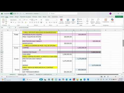 Registros en el Mayor General (Cuenta T). Parte 2