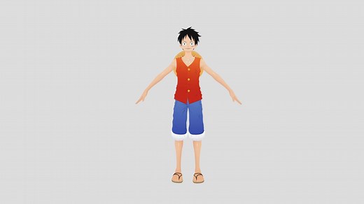 Monkey .D Luffy 3D Model - One Piece Anime Model - 3D model by gomoo.studio