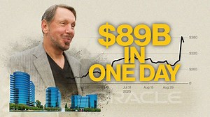 Oracle CEO Larry Ellison momentarily surpassed Elon Musk to become the world’s richest person this week. See how he made $89 billion in just one day to do it bloom.bg/46ABuxS | Bloomberg Originals