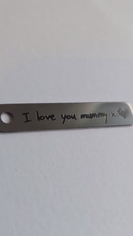 Personalised Handwriting Engraved Stainless Steel Keyring | Custom Message Keepsake Tag - Etsy