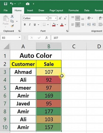 Conditional Color Formatting in excel | Auto Color in excel #exceltutorial #exceltips