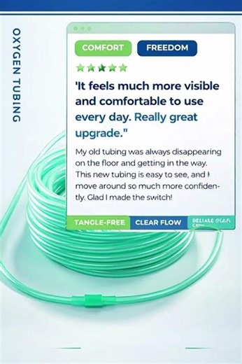 Oxygen tubing that actually works at home #BreatheEasier #HomeHealth