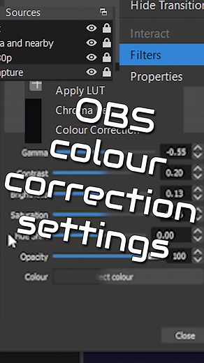 Optimisez vos paramètres de correction des couleurs OBS