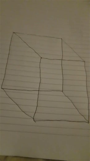 drawing of a 3d cube
