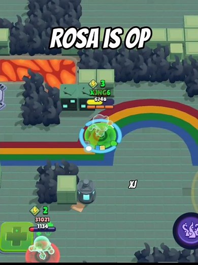 Rosa is OP #brawlstars #brawler #brawltalk #short #shorts #youtubeshorts