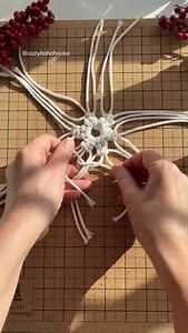 Snowflake macrame coaster 🧶 https://youtu.be/9x0so514m1o?si=3VsjoDvqohb1yy0s #macrame #macramecoaster #macrametutorial #macrameidea #macrameart | Sana Macrame