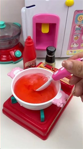 ASMR Kitchen Toys Satisfying Relaxing | Water Sounds to Noodle Cooking Prep Shorts