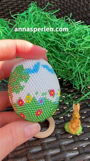 #Bicycle made of beads. For everyone who loves cycling #easteregg #easter #beadball