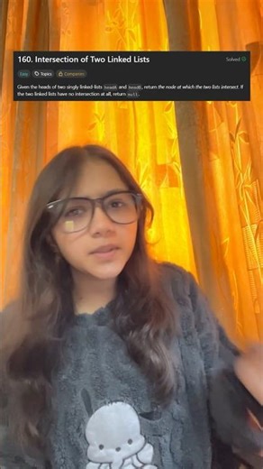 Day 17: Intersection of Two Linked List | Data Structures | Coding #shorts #trending #coding #dsa