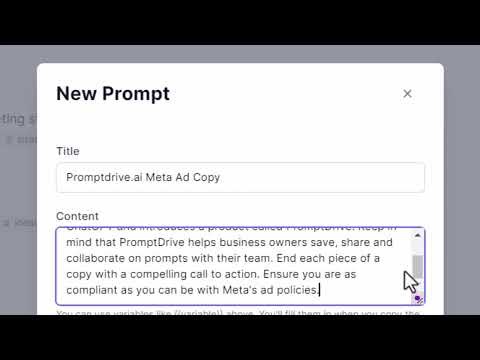 2. How to Create a Prompt